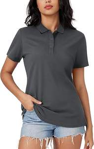 Polo de Golf de Secado Rápido para Mujer, Personalizable, Manga Corta, Transpirable, de Algodón, Cuello Personalizado, Ajuste para Mujer - Product Image 4