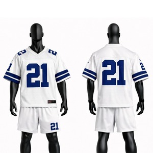 Nouvel arrivage : Ensemble maillot et short de football américain respirant, uniforme sportif personnalisé pour l'entraînement et les matchs - Product Image 4