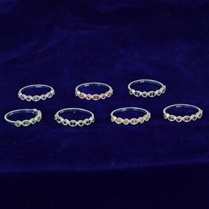 Anillo de Plata Fina con Diamantes y Zafiro Azul Certificado IGI, Hecho a Mano en Plata de Ley 925, Precio al por Mayor - Product Image 3