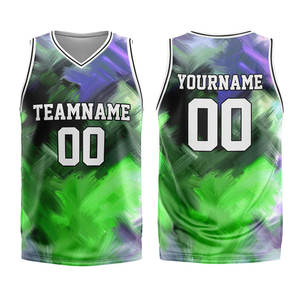 Conjuntos de Camiseta y Pantalones Cortos de Baloncesto para Adultos, Poliéster Reflectante, Logotipo Personalizado, Transpirable, Tallas Grandes, Antibacteriano, Absorbe la Humedad - Product Image 1