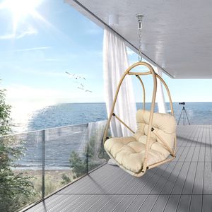 Sedia a dondolo pieghevole JESE a forma di uovo, capacità 300 libbre, per uso interno ed esterno - Product Image 1