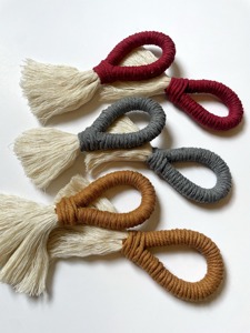 Anneau de serviette en macramé de qualité supérieure pour table d'événement, fête, restaurant, décoration de table élégante, accessoire de table fait main en provenance d'Inde - Product Image 3
