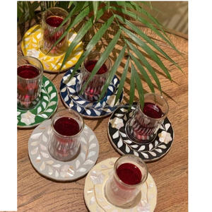 Wholesale <b>Mother</b> of Pearl Natural Color coaster for Round Shape for Home Decoration and Office Use with Sale - Product Image 5