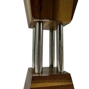 Brûleur Bakhoor en bois d'acacia créatif de haute qualité personnalisé - Product Image 4