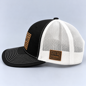 Gorra Trucker Personalizada de 6 Paneles con Parche de Cuero y Logotipo, Gorra de Malla con Cierre a Presión, Venta al por Mayor, Fabricante Vietnamita, OEM ODM, Fábrica de Gorras - Product Image 2