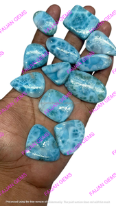 Piedras Preciosas de Larimar FAIJAN GEMS AAA de Primera Calidad, Cabujones de Diferentes Formas, Tamaños Personalizados, Piedras Sueltas Naturales Hechas a Mano, Certificadas, MOQ Bajo - Product Image 3