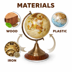 ลูกโลกตั้งโต๊ะทันสมัยพร้อมขาตั้งเหล็กและพลาสติก |   ลูกโลกแผนที่โลกตกแต่งสำหรับโต๊ะทำงาน ห้องอ่านหนังสือ และตกแต่งภายในบ้าน - Product Image 5