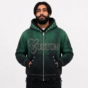 Fournisseur de sweats à capuche d'hiver 100 % coton personnalisés pour hommes, avec motifs graphiques rétro, en molleton, coupe oversize, brodés, production de marque pour les acheteurs de détail américains - Product Image 3