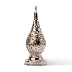Farol Marroquí Dorado de Metal Calado, Portavelas Decorativo para el Hogar, Iluminación de Forma Elegante y Duradera - Product Image 5
