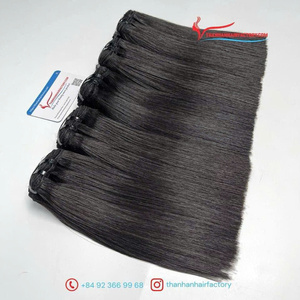 สินค้าขายดี ผมต่อแบบเส้นตรงสีดำ ทำจากผมแท้ เนื้อผมนุ่มลื่นเป็นพิเศษ ไม่หลุดร่วง ไม่พันกัน คุณภาพพรีเมียม - Product Image 2