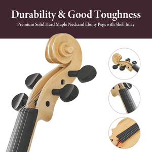 Violín Profesional de Tamaño Completo 4/4 con Sonido Premium, Diseño Ligero y Duradero con Accesorios Completos, Hecho a Mano con Precisión - Product Image 4