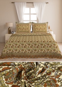 Simple Quality Plant Manthan Hand Block Printed 100% Cotton 200TC Anti Dust Mite All-Season <b>Bedspread</b> Coverlet Set Boho Indian - Product Image 2