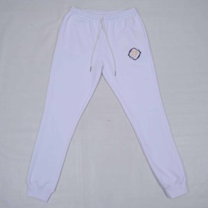 Chándal con capucha para hombre de primera calidad con logotipo personalizado, fabricado en algodón blanco con logotipo bordado en el pecho. - Product Image 2