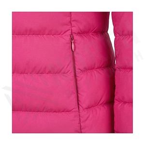 Hooded Quilted Waterproof <b>Bubble</b> Jacket Black Full Sleeve Winter Windproof Cotton Shell Knitted Fabric Polyester Filling Stand - Product Image 5