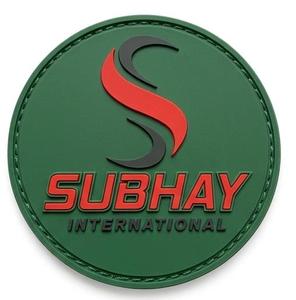 SUBHAY International Circular Rubber <b>Patch</b> 3D Embossed <b>Sew</b>-<b>On</b> Logo - Product Image 6