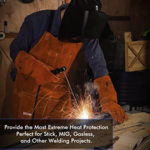 Guantes Resistentes de Cuero Vacuno con Pantalla Táctil, Cómodos para Trabajo al Aire Libre, Jardinería y Soldadura - Product Image 5