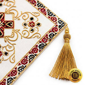 Vestimenta Litúrgica Personalizable con Diseño de Cruz Roja y Laurel, Bordada a Mano en Oro para Sacerdotes Ortodoxos - Product Image 2