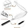 Cesta para asar pescado de acero inoxidable de alta resistencia con mango de madera extraíble y cepillo para rociar aderezos de regalo, accesorio esencial para barbacoa - Product Image 3