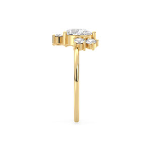 Venta Directa de Fábrica REYES, Anillos de Compromiso de Oro Amarillo de 14K y 18K con Corte de Pera y Moissanita de 0.88 Quilates para Mujer, Joyería Fina para Bodas - Product Image 5