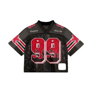 Camiseta de Fútbol Americano Vintage Unisex de Marca Personalizada, Antibacteriana, Sin Mangas, con Tirantes Ajustables, Malla con Estampado Digital - Product Image 2