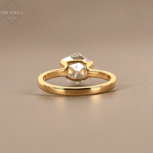 Anillo de Diamante con Corte Hexagonal en Oro Amarillo, Joyería de Compromiso y Boda, Regalo Nupcial Minimalista para Mujer, Proveedor de Lujo - Product Image 4