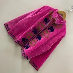 Top Trendy Winter Jacket Velvet Suzani Cropped Bohemian <b>Coat</b> with Floral Embroidery for Festivals or Casual Wear - Product Image 3
