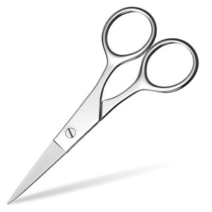 Ciseaux à sourcils avec manche vert et lame en acier inoxydable à pointe arrondie pour une coupe et un façonnage précis - Product Image 5
