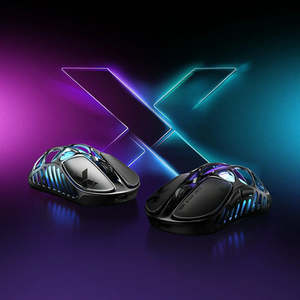 GravaStar Mercury X Tri Mode Magnesium Alloy Hollow RGB Wireless Gaming <b>Mouse</b> PAW3395 Sensor 6 Buttons Both-Handed Design - Product Image 1