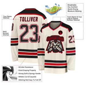 professional hockey jersey custom sublimation sportswear breathable ice hockey uniform for teams clubs schools OEM supplier - Product Image 2