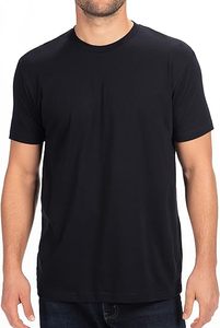 Black Custom Men's T-Shirts <b>Short</b> Sleeve O-Neck 100% Cotton Worsted Fabric Front Logo Formal Style Loose Fit Anti-Pilling Summer - Product Image 3
