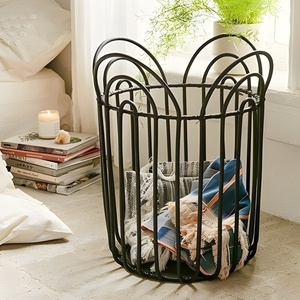 Cesto para la ropa sucia negro, cestas de almacenamiento de ratán natural, organizador para el hogar de la más alta calidad - Product Image 6