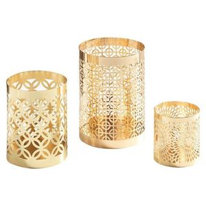 Porte-bougie moderne en métal, conçu pour une décoration d'ambiance, offrant une lueur douce et un équilibre sculptural. - Product Image 6