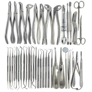 Kit d'instruments chirurgicaux dentaires en acier inoxydable, pinces orthodontiques manuelles, coupe-fil, ciseaux, argent, classe I, poignée moletée, CE - Product Image 2