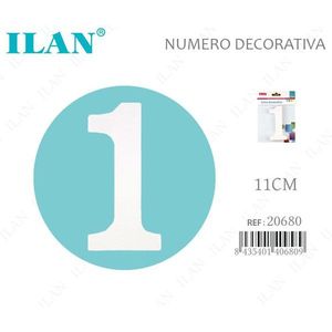Ilan Numero Decorativo 1 11Cm Per Decorazione Murale - Product Image 1