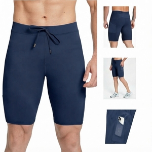 Wholesale Men's Mid Waist Compression <b>Shorts</b> Breathable Quick Dry Stretch Slim Fit Gym Running Sports <b>Shorts</b> Drawstring Athletic - Product Image 3