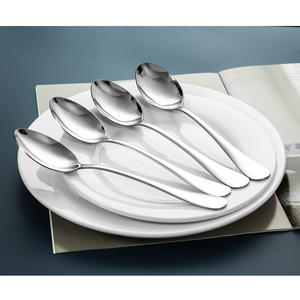 Cuillère en acier inoxydable, résistante au lave-vaisselle, cuillère à dessert, cuillère de mariage, ensemble de couverts, meilleures ventes - Product Image 1