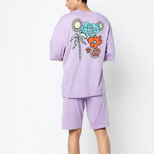 Best Material Lightweight Summer <b>Shorts</b> Set New Arrival Best Selling Silk Screen Printed <b>Patches</b> Summer <b>Shorts</b> Set For <b>Men</b> - Product Image 4