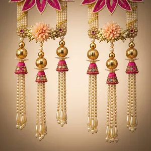 Adornos florales tradicionales para puertas con borlas para la decoración del hogar en Diwali, para uso en interiores en la entrada. - Product Image 6