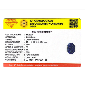 Natural Blue Lapis Lazuli Loose Gemstone Lot-9.6 Carat Pear Cut-Certified Wholesale - Product Image 4