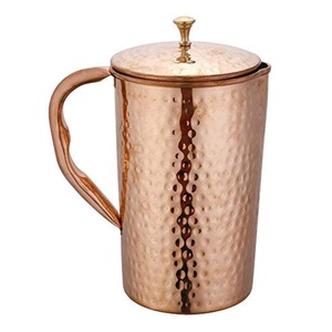 Jarra de cobre con acabado antiguo para servir bebidas, promover el metabolismo y la pérdida de peso, para exportación mundial desde India. - Product Image 3