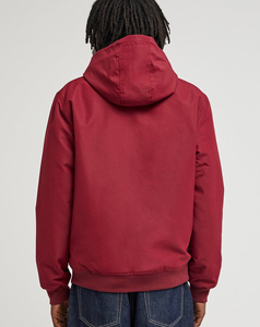 Blouson Bomber Homme en Cachemire Sur Mesure 2026 Bordeaux avec Fermeture Éclair Couleur Unie Style Urbain Décontracté Hiver Manches Côtelées Poches - Product Image 2