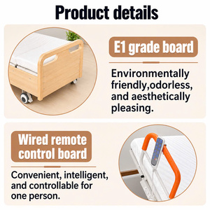 Cama de Cuidado en Casa con Diseño de Madera, Cama Eléctrica de Lujo para el Cuidado Familiar de Pacientes - Product Image 2