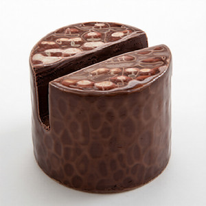 Elegante Porta Tarjetas de Metal Marrón, Moderno Soporte Redondo de Lujo para Exhibición en Oficina, Ofrecido en Grandes Cantidades al Precio Más Bajo - Product Image 1