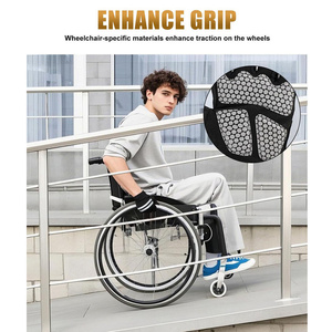 Custom Logo Wheel Chair Gloves Half Finger Waterproof Non-Slip Lightweight Soft Synthetic Leather Amara Gym Outdoor Sports - Product Image 6