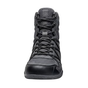 Bottes de boxe montantes noires charbon, chaussures de lutte, chaussures de combat à lacets, pour entraînement, gym, sparring, ring, avec soutien de la cheville, pour hommes - Product Image 2