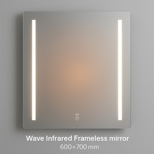 Nuevo Espejo Calefactado Infrarrojo sin Marco con Control Táctil LED de 600x700mm, Montado en la Pared, Certificado UKCA/LVD/LCIE - Product Image 5