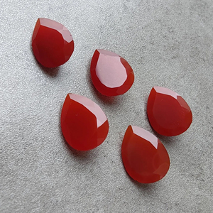 Ónix Rojo Natural, Corte Facetado en Forma de Pera, Calibrado, Piedra Preciosa Natural Suelta al por Mayor - Product Image 6