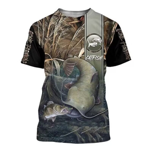 Camiseta de Verano para Hombre, Corte Regular, Informal, para Uso Diario, con Estampado Digital, Tejida, 180g, Estilo Urbano, Antiarrugas, Transpirable - Product Image 4