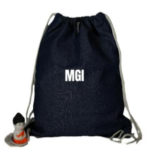 Sac à dos de sport en coton biologique élégant avec logo personnalisé, sac de fitness recyclable et réutilisable, sac de plage et de natation naturel et tendance - Product Image 2