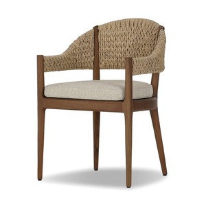 Chaise de salle à manger en teck massif naturel avec siège, mobilier moderne pour café, restaurant et décoration intérieure - Product Image 1